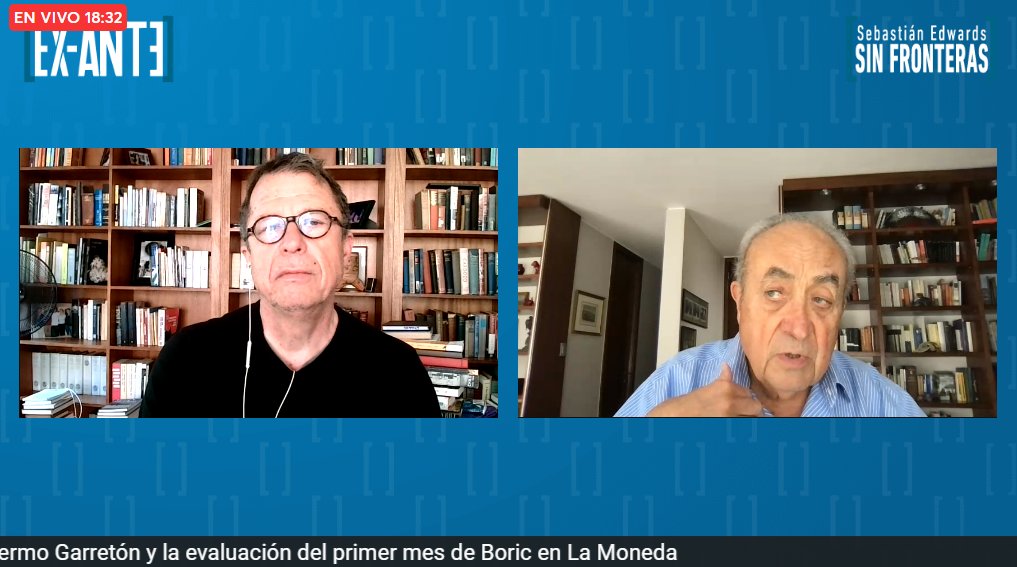 Óscar Guillermo Garretón, en entrevista con Sebastián Edwards: “Le están creando una situación explosiva a Boric en sus propias fuerzas políticas”