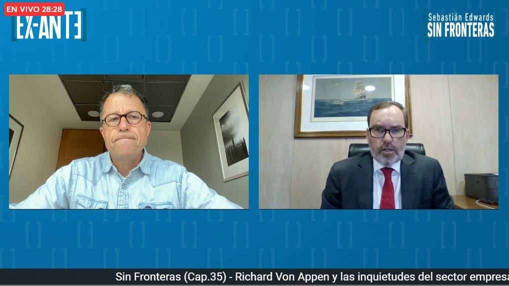 Richard Von Appen en entrevista con Sebastián Edwards: “No corresponde tomar una posición (por plebiscito de salida)”