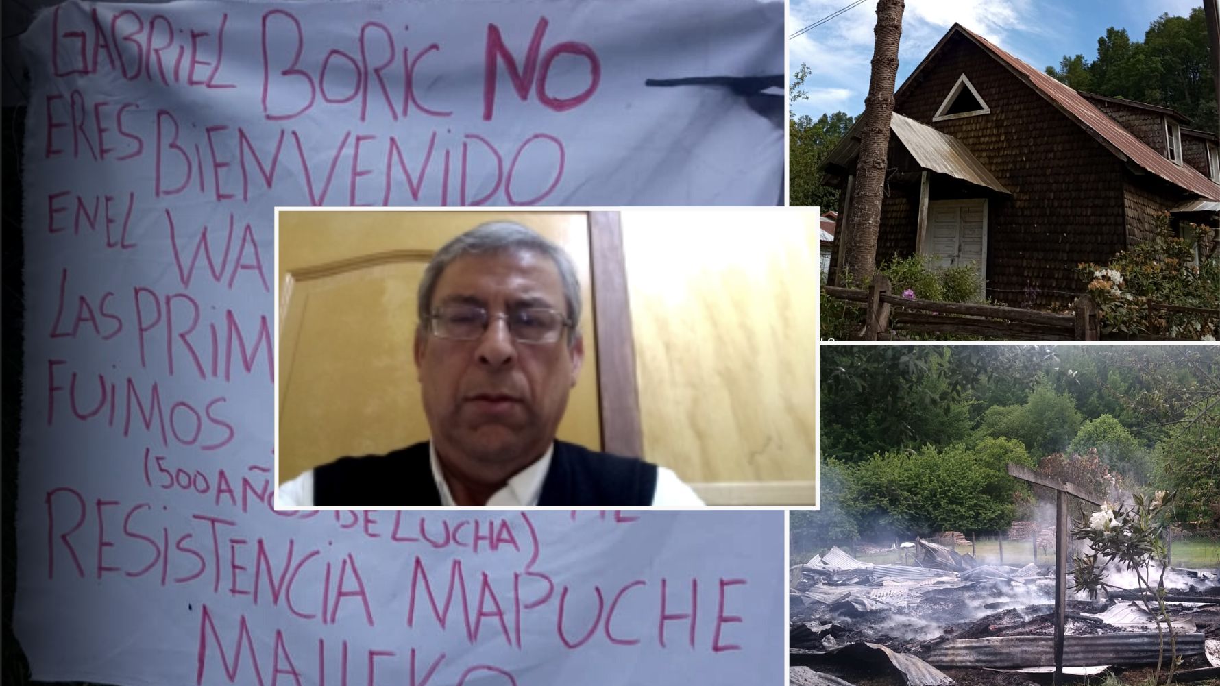Sacerdote de iglesia incendiada ante visita de Boric a La Araucanía: “Es la segunda capilla que me han quemado”