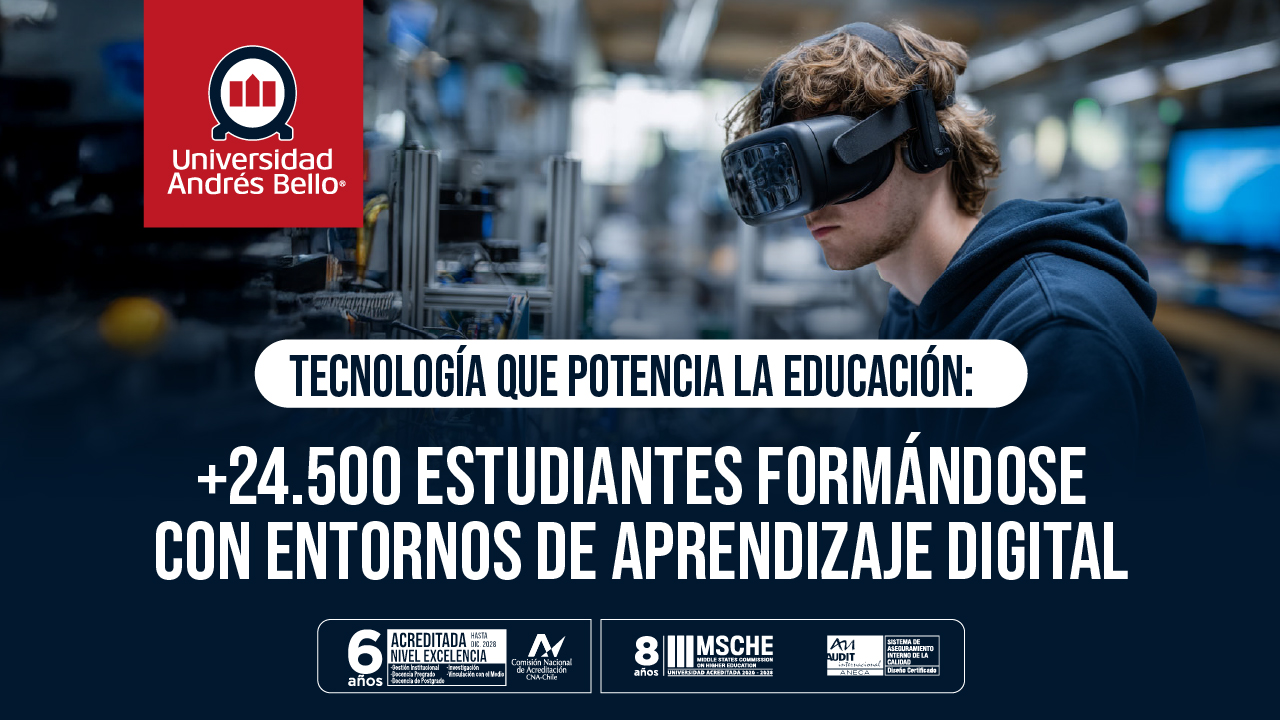 + 24.500 estudiantes UNAB formándose en entornos avanzados de aprendizaje digital