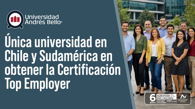 Compromiso sostenido con la excelencia: UNAB es reconocida por quinto año consecutivo como Top Employer