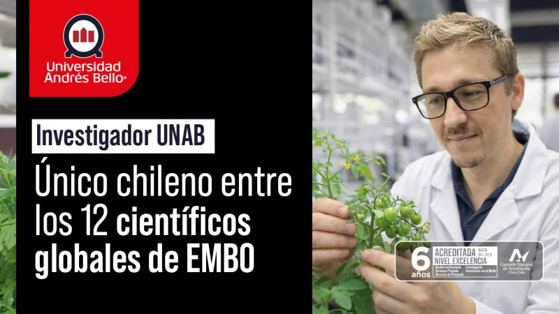 Investigador UNAB es el único chileno seleccionado como uno de los 12 científicos globales de EMBO