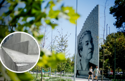 Monumento a Mistral presenta daños provocados por skaters y ciclistas a 40 días de su inauguración